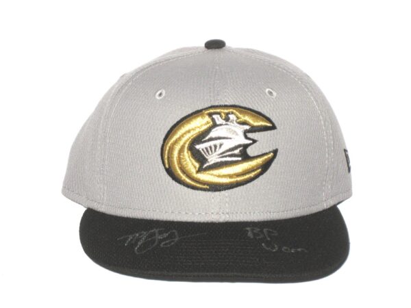 Tyler Johnson 2021 Batting Practice Worn & Signed Official Charlotte Knights New Era 59FIFTY Hat
