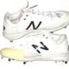 Tyler Johnson 2021 Charlotte Knights Game Worn & Signed White & Black New Balance Baseball Cleats