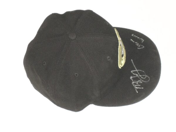 Tyler Johnson Game Worn & Signed Official Black Charlotte Knights Home New Era 59FIFTY Hat