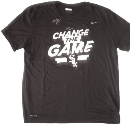 Tyler Johnson Game Worn & Signed Official Chicago White Sox Change the Game 87 JOHNSON Nike Dri-Fit XL Shirt