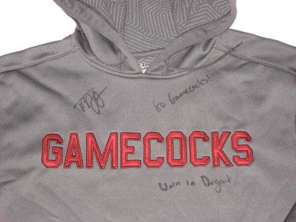 Tyler Johnson Team Issued & Signed Official South Carolina Gamecocks Under Armour Pullover Hoodie Sweatshirt