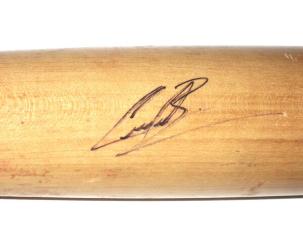 Cesar Rodriguez 2021 FCL Braves Game Used & Signed Victus Pro Reserve VR2 Maple Baseball Bat - CRACKED