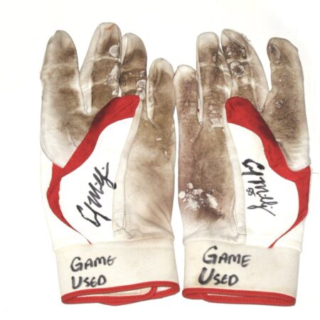 Cody Milligan 2021 Rome Braves Game Used & Signed Force3 Batting Gloves