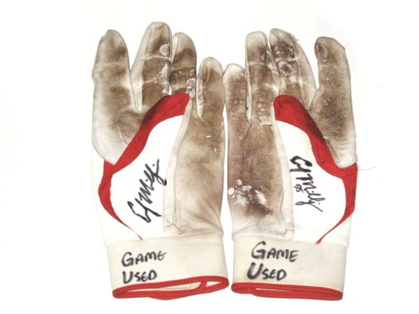 Cody Milligan 2021 Rome Braves Game Used & Signed Force3 Batting Gloves