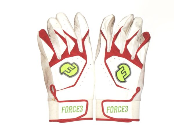 Cody Milligan 2021 Rome Braves Game Used & Signed Force3 Batting Gloves