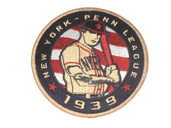 Colby Morris Brooklyn Cyclones Signed Official New York Penn League 1939 Game Patch