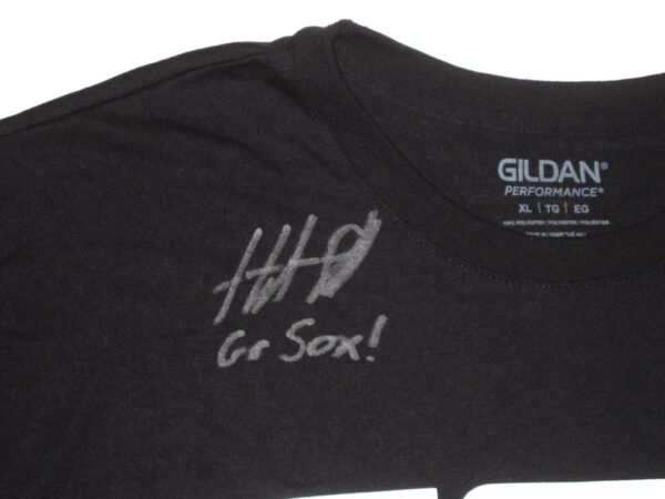 Hunter Schryver 2021 Practice Worn & Signed Black & White Chicago White Sox “27” Gildan XL Shirt