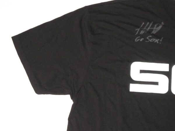 Hunter Schryver 2021 Practice Worn & Signed Black & White Chicago White Sox “27” Gildan XL Shirt