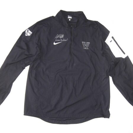Hunter Schryver Player Issued & Signed Official Villanova Wildcats #8 Nova Nation! 150th Anniversary Nike 1:2 Zip Pullover Jacket