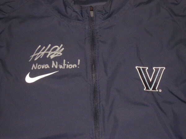 Hunter Schryver Player Issued & Signed Official Villanova Wildcats #8 Nova Nation! 150th Anniversary Nike 1:2 Zip Pullover Jacket