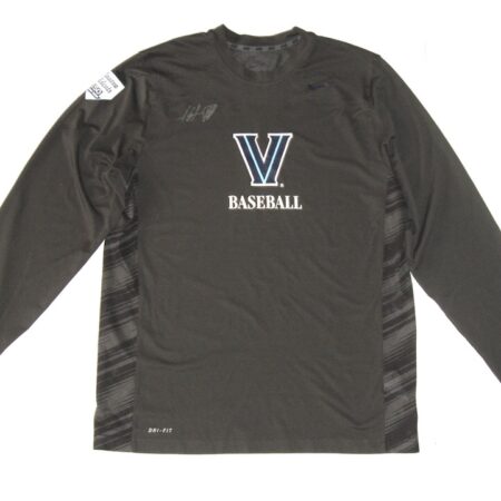 Hunter Schryver Player Issued & Signed Official Villanova Wildcats Baseball #8 150th Anniversary Nike Dri-Fit Shirt