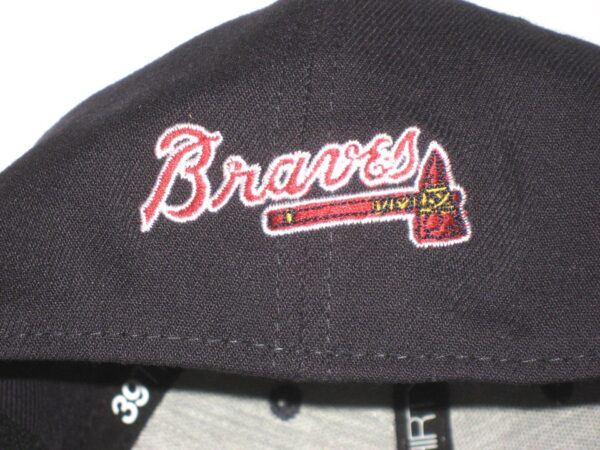 Indigo Diaz 2021 Team Issued & Signed Official Black Rome Braves New Era 39FIFTY Hat - Worn for Batting Practice!