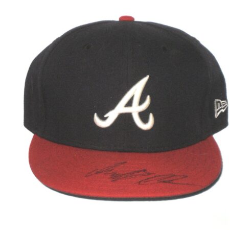 Indigo Diaz Spring Training Worn & Signed Official Atlanta Braves New Era 59FIFTY Fitted Hat