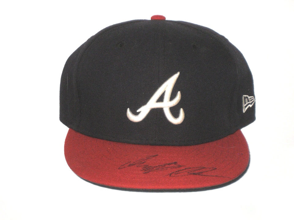 Indigo Diaz Spring Training Worn & Signed Official Atlanta Braves New Era  59FIFTY Fitted Hat