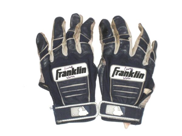 Luke Waddell Georgia Tech Yellow Jackets Game Worn & Signed Blue & Gray Franklin Batting Gloves