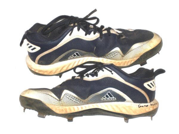 Luke Waddell Georgia Tech Yellow Jackets Game Worn & Signed Blue & White Adidas Bounce Baseball Cleats