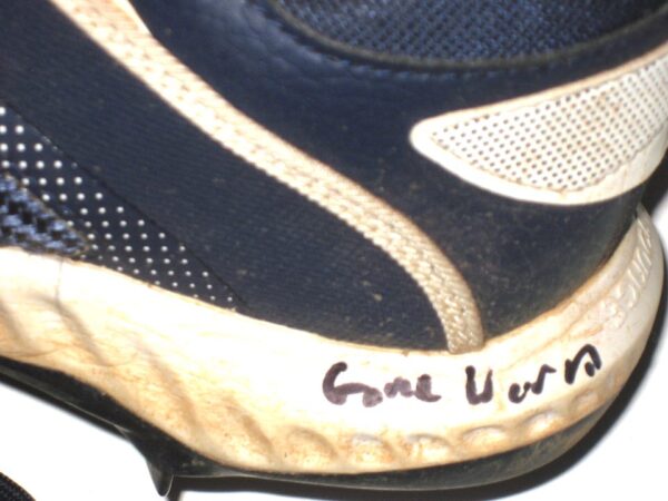 Luke Waddell Georgia Tech Yellow Jackets Game Worn & Signed Blue & White Adidas Bounce Baseball Cleats