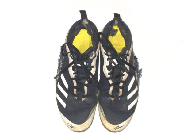 Luke Waddell Georgia Tech Yellow Jackets Game Worn & Signed Blue & White Adidas Bounce Baseball Cleats