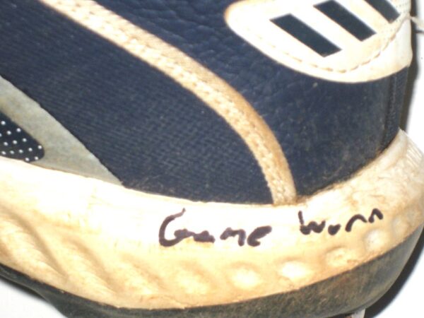 Luke Waddell Georgia Tech Yellow Jackets Game Worn & Signed Blue & White Adidas Bounce Baseball Cleats