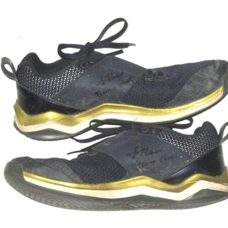 Luke Waddell Georgia Tech Yellow Jackets Training Worn & Signed Blue & Gold Adidas Shoes