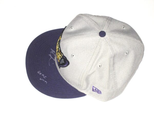Matthew Swain Game Worn & Signed Fort Myers Mighty Mussels Alternate Authentic Collection On-Field New Era 59FIFTY Fitted Hat - Image 5