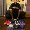 Matthew Swain with Game Worn & Signed Official Purple Fort Myers Mighty Mussels Alternate Authentic Collection On-Field New Era 59FIFTY Fitted Hat