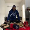 Shean Michel with 2019 Florida Fire Frogs Game Used & Signed Rawlings Baseball Bat