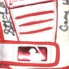 Stuart Fairchild 2021 Reno Aces Game Worn & Signed White & Red Franklin Batting Gloves