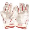 Stuart Fairchild 2021 Reno Aces Game Worn & Signed White & Red Franklin Batting Gloves