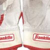 Stuart Fairchild 2021 Reno Aces Game Worn & Signed White & Red Franklin Batting Gloves