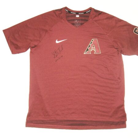 Stuart Fairchild 2021 Rookie Year Batting Practice Worn & Signed Official Arizona Diamondbacks #63 Nike Dri-Fit XL Shirt