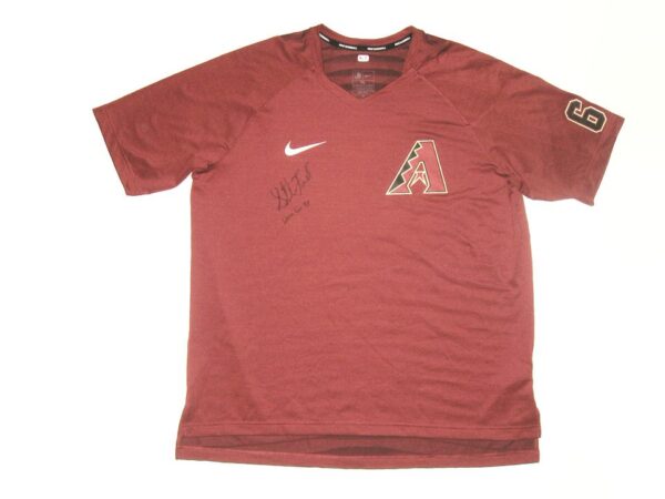 Stuart Fairchild 2021 Rookie Year Batting Practice Worn & Signed Official Arizona Diamondbacks #63 Nike Dri-Fit XL Shirt