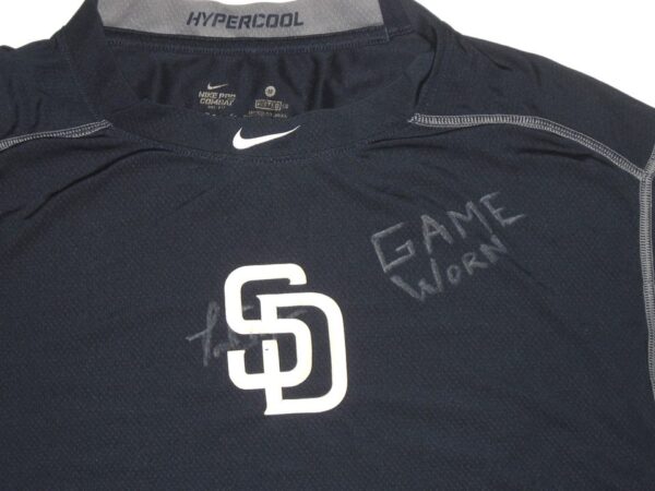 Tom Cosgrove 2021 Game Worn & Signed Official San Diego Padres Nike Hypercool 3:4 Shirt