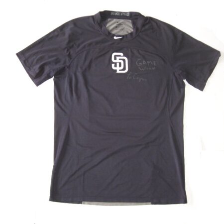 Tom Cosgrove 2021 Game Worn & Signed Official San Diego Padres Nike Pro Shirt