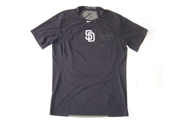 Tom Cosgrove 2021 Game Worn & Signed Official San Diego Padres Nike Pro Shirt