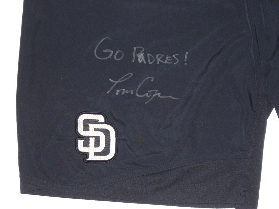 Tom Cosgrove Team Issued & Signed Official Blue San Diego Padres Nike Dri- Fit Large Shorts - Big Dawg Possessions