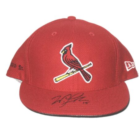 Will Latcham Game Used & Signed Official St Louis Cardinals Spring Training New Era 59FIFTY Hat