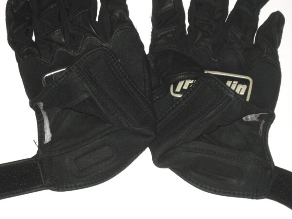 Jalen Miller 2021 Mississippi Braves Game Worn & Signed Black Franklin Batting Gloves