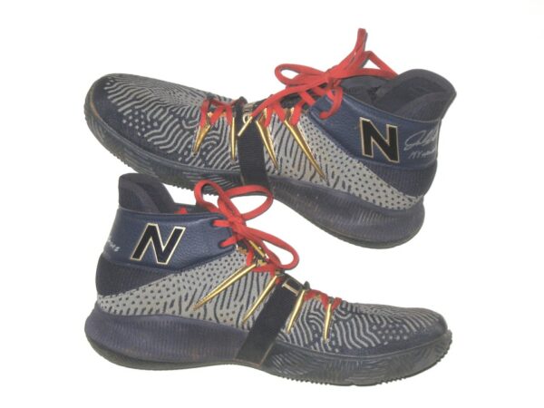 Jalen Miller 2021 Mississippi Braves Training Worn & Signed Kawhi Leonard Inspire the Dreams New Balance Shoes