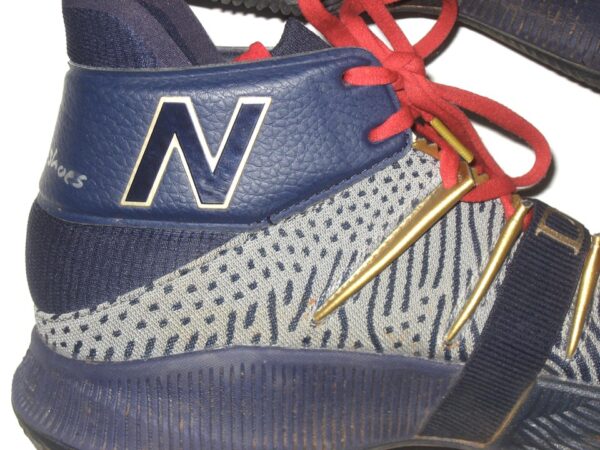 Jalen Miller 2021 Mississippi Braves Training Worn & Signed Kawhi Leonard Inspire the Dreams New Balance Shoes