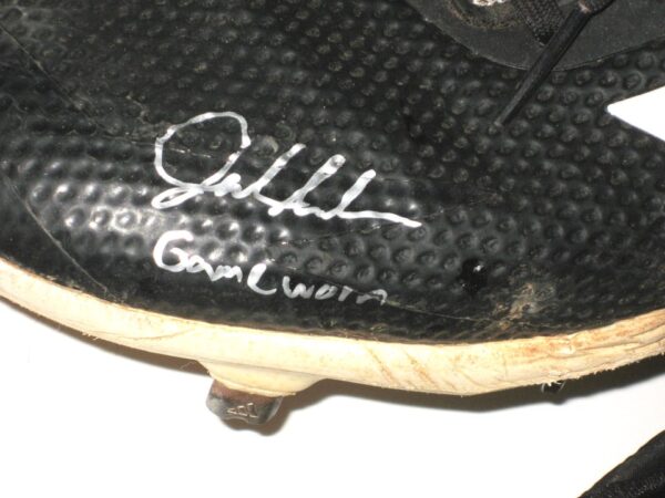 Jalen Miller Richmond Flying Squirrels Game Worn & Signed Black, Gray & White Adidas Cleats