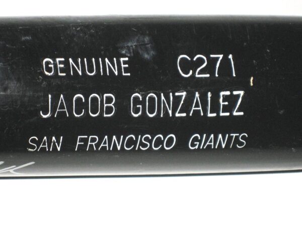 Jalen Miller San Jose Giants Game Used & Signed Louisville Slugger Model C271 Baseball Bat