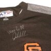 Jalen Miller Team Issued & Signed Official San Francisco Giants Majestic Thermabase Pullover Sweatshirt - Worn for Batting Practice!
