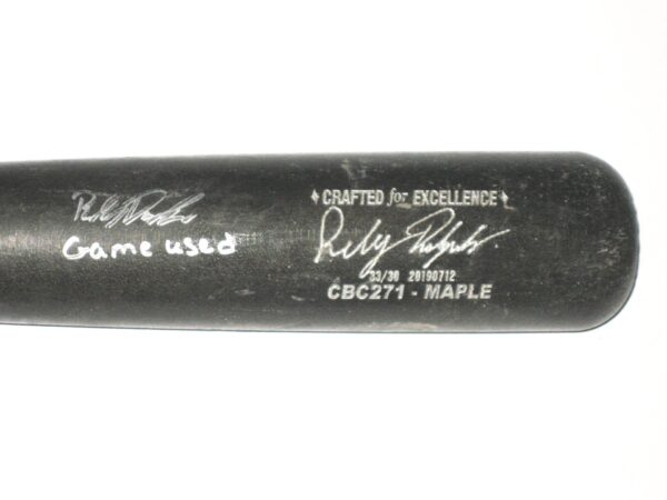 Riley Delgado 2021 Rome Braves Game Used & Signed Cooperstown CBC271 Maple Baseball Bat - CRACKED1