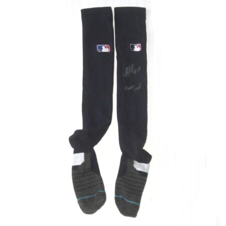 Rusber Estrada 2022 Augusta GreenJackets Game Worn & Signed Official Stance MLB Socks