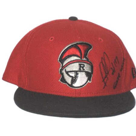 Rusber Estrada Game Worn & Signed Official Rome Braves New Era 59FIFTY Fitted Hat
