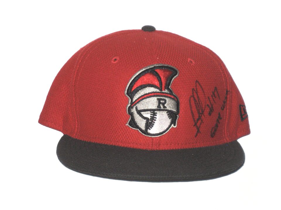 Rusber Estrada Game Worn & Signed Official Rome Braves New Era 59FIFTY  Fitted Hat