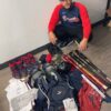 Rusber Estrada with Game Worn & Signed Official Rome Braves New Era 59FIFTY Fitted Hat