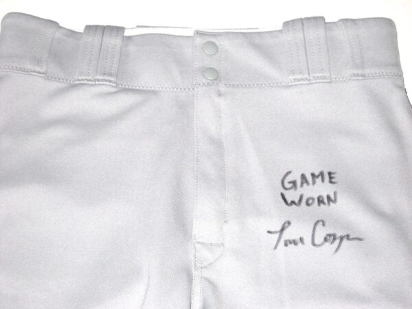 Tom Cosgrove 2021 San Antonio Missions Game Worn & Signed Gray Majestic Pants