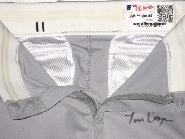Tom Cosgrove 2021 San Antonio Missions Game Worn & Signed Gray Majestic Pants